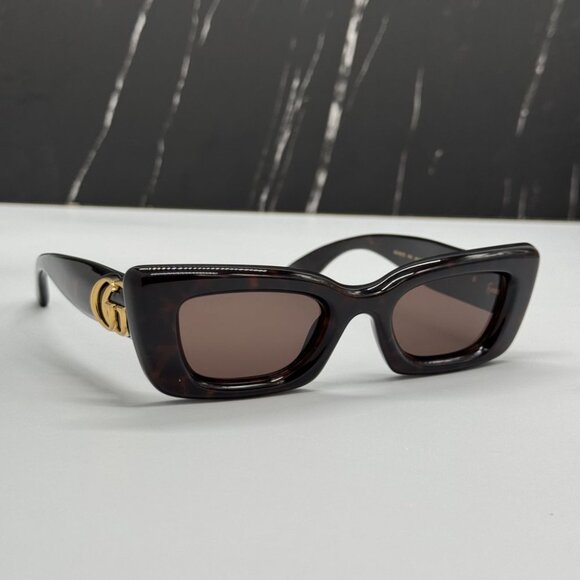 NEW GG1827S 002 GUCCI SUNGLASSES DARK HAVANA WOMEN EYEWEAR GUCCI - Picture 7 of 14